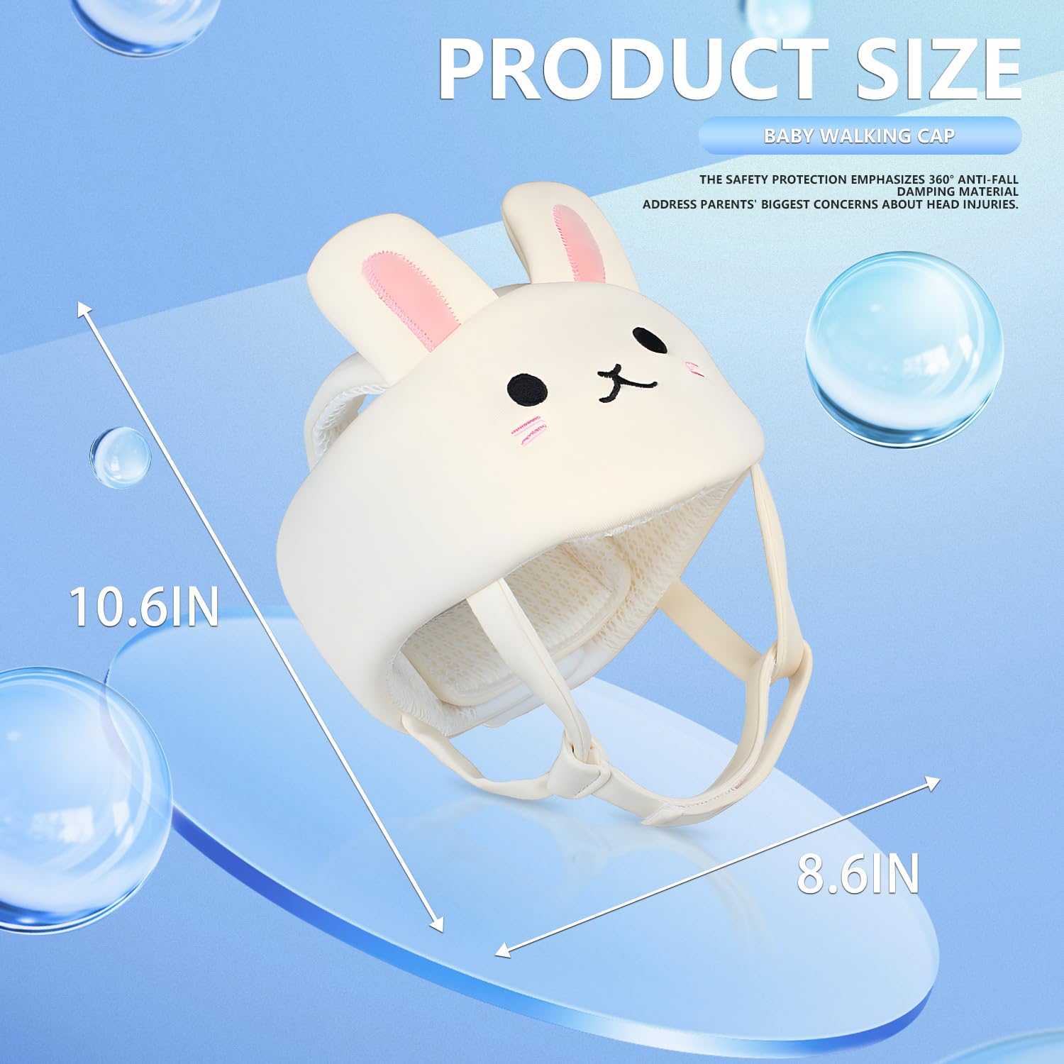 Baby Helmet for Crawling Walking - Adjustable Head Protector with 360° Safety Protection + Breathable Comfort for Learning to Walk