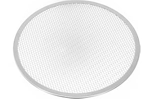 Non-Aluminum Mesh Pizza Screen for Baking Pasta and Pizzas with Even Heat Distribution and Construction (12 inch)