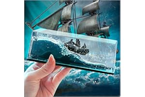 SVICCOOKQ Black Pearl Ship in A Bottle Pirate Ship Decor Cruise Ship Fluid Drift Bottle Cruise Ship Model for Desk Toy Cruise Fluid Ship Decoration Ornament Suitable for Home Show