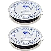 Amaney 0.8mm Black Elastic String, Stretchy Bracelet String Crystal String Bead Cord for Bracelet, Beading and Jewelry Making