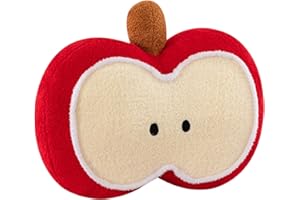 Fruit Pillow 3D Apples Shape Plush Cute Throw Pillow for Bed Chair Sofa Couch Car Kawaii Home Decor Red 15.8x11.8in, Decorati
