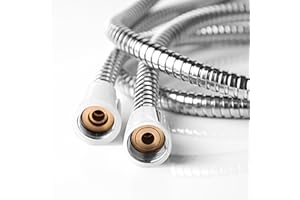 Shower Hose,(8 Ft) (96 Inches) (2.45 Meters) Extra Long Chrome Handheld Shower Head Hose with Brass Coupler.