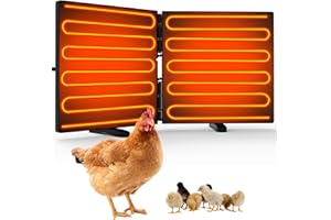 KELTNE Foldable Chicken Coop Heater for Winter, 240W Large Size Waterproof Chicken Heater for Coop, Radiant Heat Chicks Coop Heater with 2 Heating Plates for Inside and Outdoor Pet, 22.5'' X 11.2''