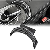 FZJDSD Carbon Fiber Style Front Console Cover 2056803407 fit for Mercedes-Benz C200 C260 C300 C43 C63 GLC300 GLC63 2015-2020 Front Console Cover Armrest Release Button Replace A2056803407 2056803711