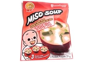 Marukome Instant Miso Soup Mix, Tofu 1 Package with 3 Packets Inside