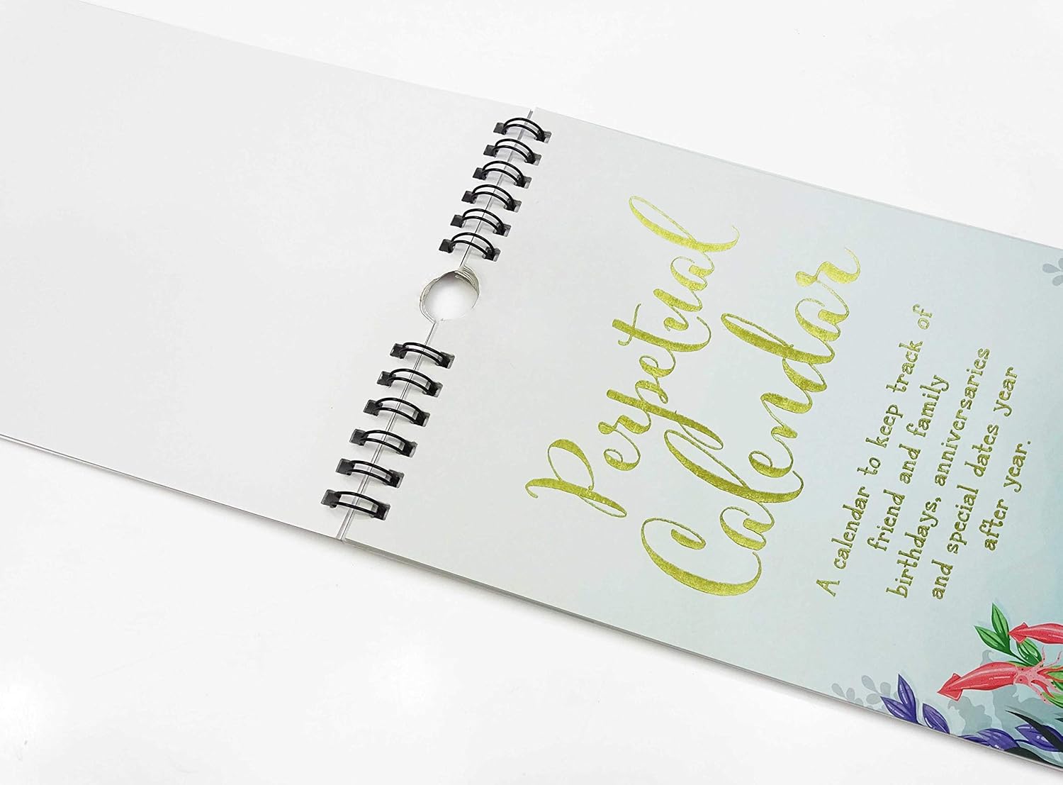 Inkdotpot Aquatic Perpetual Calendar Birthday Wall Hanging Anniversary Special Event Reminder Gold Foil Print Calendar Book Journal Stationary Wall Hanging Birthday Gift Card Planner Organizer - Image 5