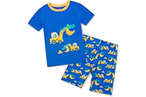 babee Reshinee Bamboo Viscose Toddler Car Pajamas Boys Girls Kids Cool Short Summer 2-8Y Snug fit Pjs Set 2pcs