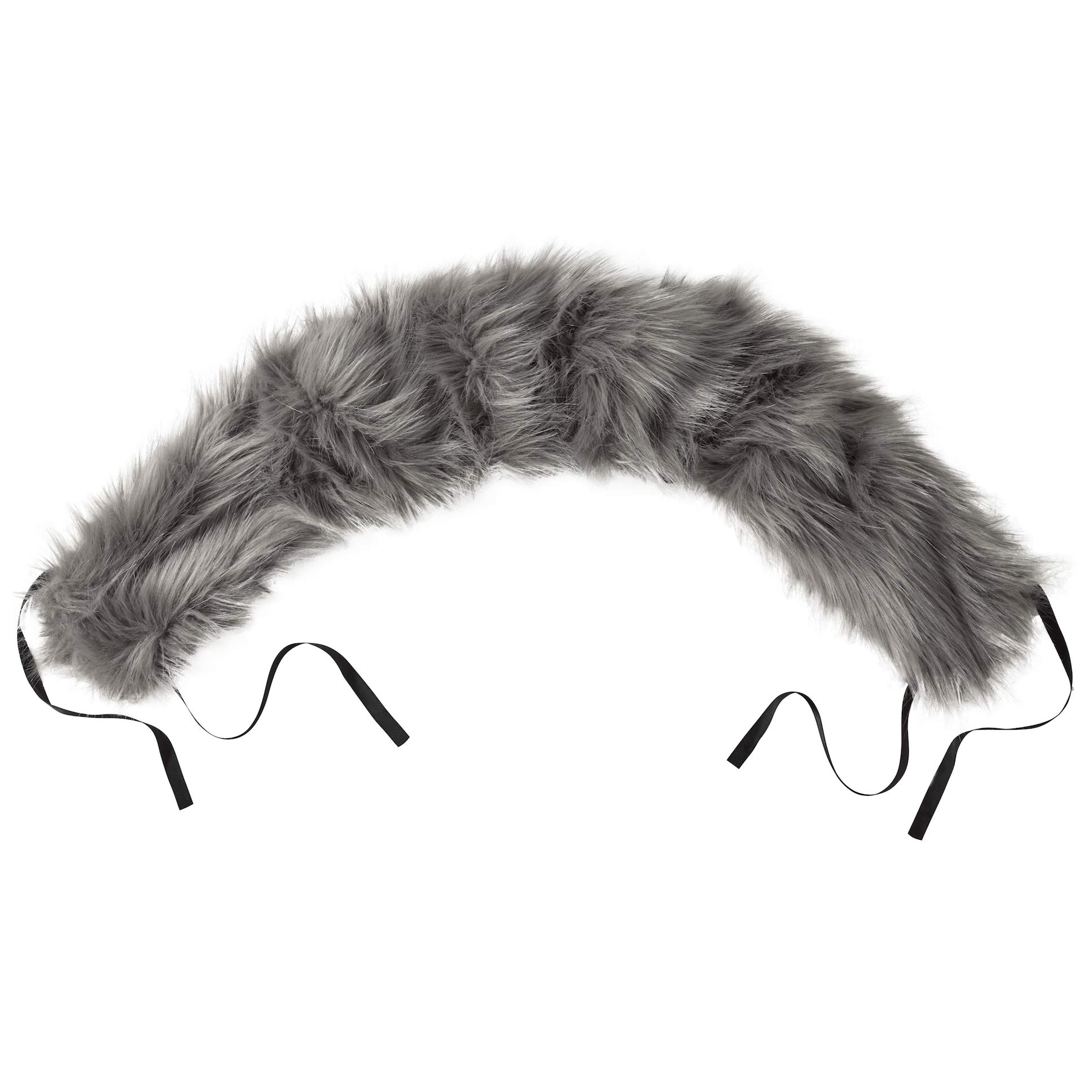 Clair de Lune Universal Pram Faux Fur Hood Trim, Grey