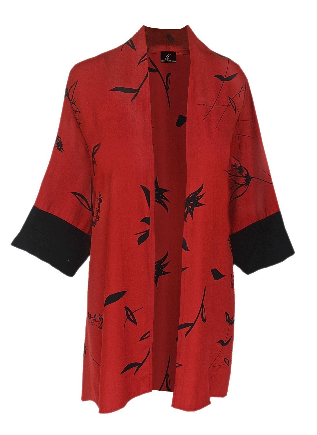 Plus Size Floral Kimono Jacket, Custom Order Plus Size 2x