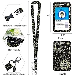 Sun Moon ID Badge Holder with Breakaway