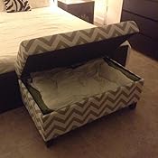 Amazon.com: Dorel Living Chevron Storage Ottoman: Furniture & Decor