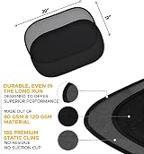 EcoNour Car Window Shades for Baby 4 Pack 20 x 12 inch Sun Protection view 4