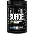 Jacked Factory Nitrosurge Max High Performance Pre Workout Powder - Pre Workout w/Nootropic Ingredients for Intense Focus, Pumps, Smooth Energy, Endurance - 40 Servings, Electric Blue Raspberry