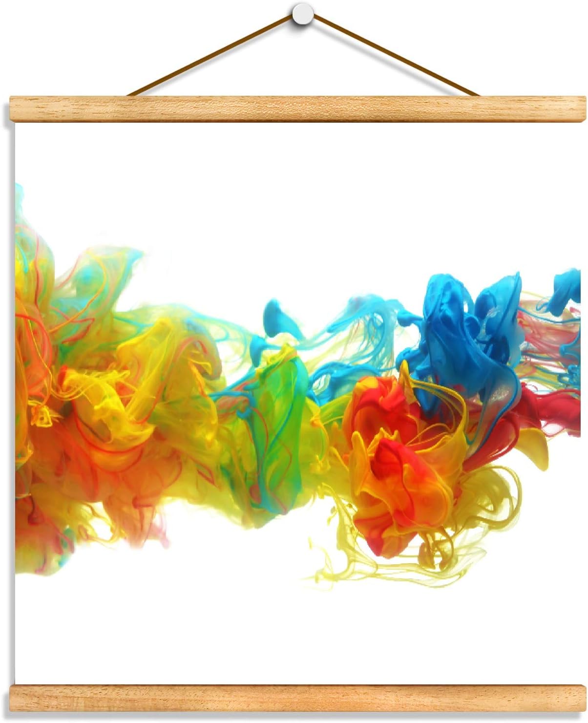 HappyVerse 11x14 11x17Poster Frame, Magnetic Light Teak Wood Frame Hanger for Canvas Picture Photo Painting Artwork Art Print Wall Hanging Dowel (1 Pack, 11 Inch)