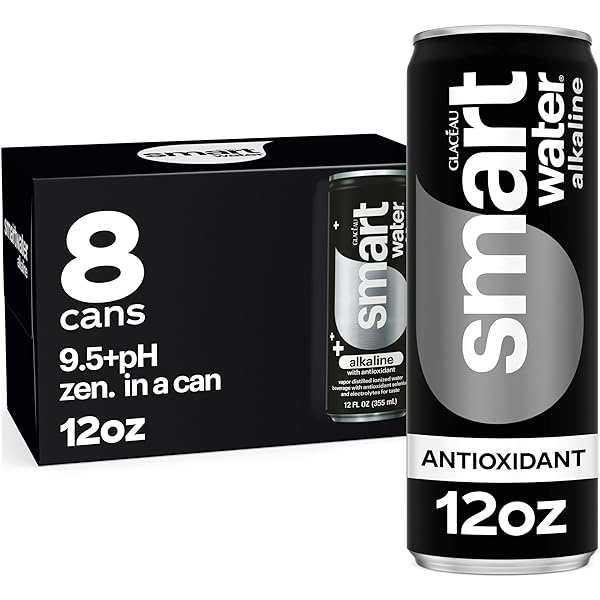 SMARTWATER ALKALINE + ANTIOXIDANT ALUMINUM CAN 12OZ 8PK