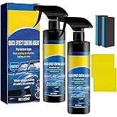 Car Coating Agent Spray, Quick Effect Polish Spray, Automobile Scrape Wax Agent, Easy to Use,Oil Film Emulsion Glass Cleaner,