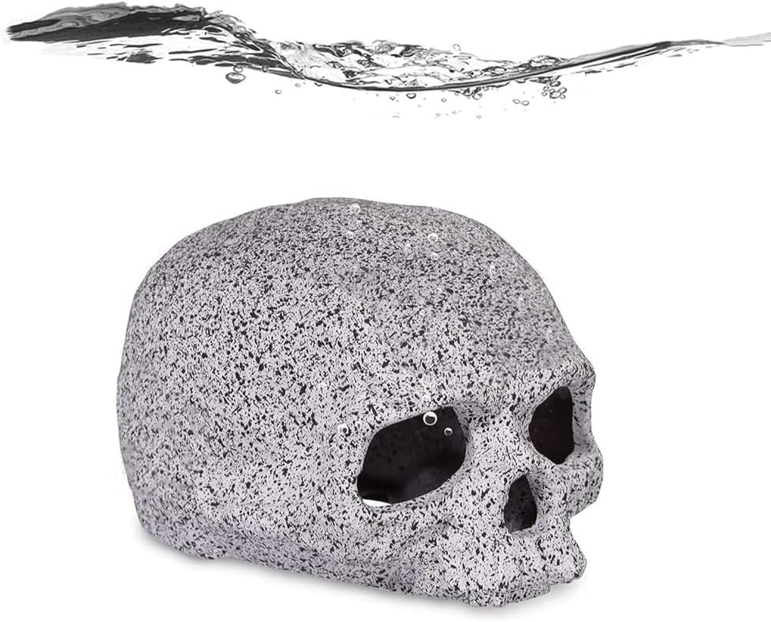 XZJMY Fish Tank Decorations,Aquarium Decoration Rock Caves,Skull Head Skeleton Aquarium Decorative for Pet Hiding Cave Reptile Fish Rock House