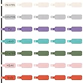 Trilancer Cable Cord Labels Large Size, for Organizing Wires and Identification, Multicolored Handwriting Cable Tags, Reusabl