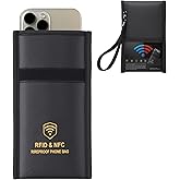 NXTEVL Faraday Bags for Phones,Faraday Cage Signal Blocker Pouch - Military Grade Anti-Theft Protection for Cell Phone,Car Keys,RFID,WiFi,GPS Tracking Signals