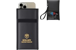 NXTEVL Faraday Bags for Phones and Key Fobs, Faraday Cage Signal Blocker Pouch - Military Grade Anti-Theft Protection for Car Key Fob, Cell Phone, RFID, Bluetooth, WiFi, GPS Tracking Signals