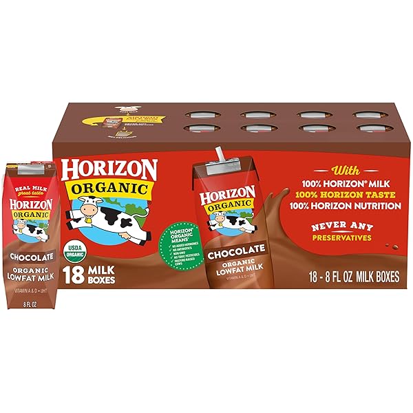 HORIZON ORGANIC SHELF STABLE 1% LOWFAT CHOCOLATE MILK...
