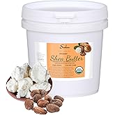 7 Lbs USDA Organic Refined Expeller Pressed Shea Butter White- Cosmetic Grade-Cruelty Free-Vegan-Soap Making-Skin Care-Bulk Size