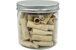 CALIGARS Preroller - Wood Tips- 10.5mm, 12.5mm, 16.5mm (Natural Wood Tips) (8.5mm- 60 Pack)