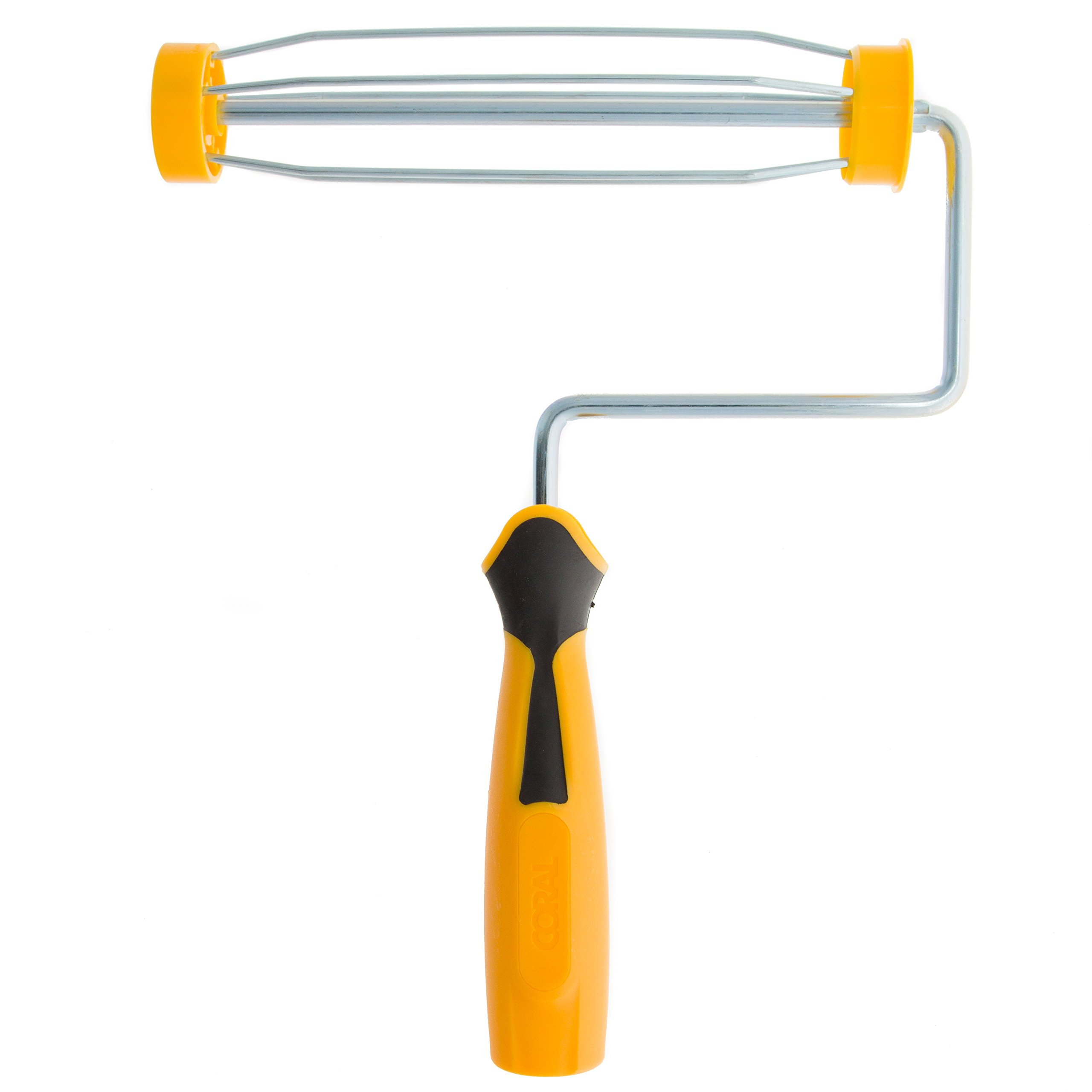 Coral 42406 Easy Coater Paint Roller Frame with a Soft Grip Handle and Cage Design 9 inch 1.75" Dia, Yellow, 9" x 1.75"