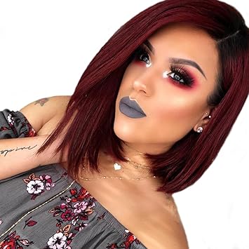 Buy Heat Resistant Short Straight Bob Wig Junsi Hair 14 Inches