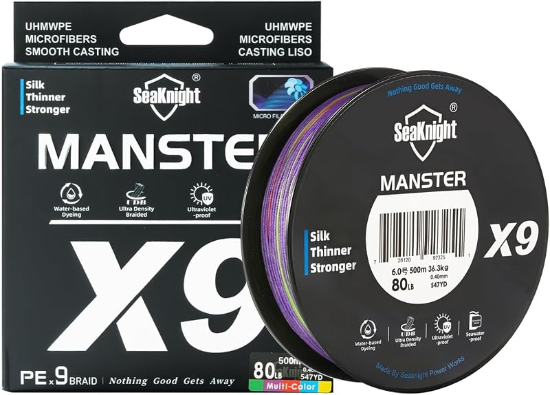 Seaknight X9 9 Strands Braided Line 500M 17-80LB Sea Fishing Line
