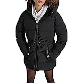DKNY Women's Anorak-waist Hooded Puffer