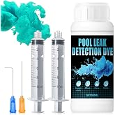 WANJAO Blue Pool Leak Detection Dye Kit, Easily Locate The Leak Point | 100ML Pool Liner Leak Detection Kit with 2 Precision Dispensing Strong Fluorescence Effect for All Pools, Spa &amp; Hot Tub Types