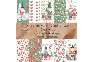 Scandinavian Christmas Gnomes Scrapbook Paper, Scandi Christmas Craft Paper Pad with Winter Scenes, Nordic Christmas Decorative Paper Pad: Suitable ... for your next Christmas holiday project