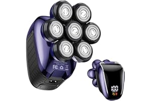 Wyklaus Head Shavers for Bald Men: 5-in-1 Electric Razor - Waterproof Wet Dry Shaving - Professional Grooming Kit for Balder - Rechargeable Head Shavers for Face/Beard Use