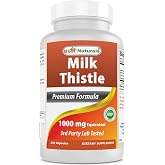 Best Naturals Milk Thistle 4:1 Extract (250 mg) - 240 Capsules - Non-GMO &amp; Gluten Free