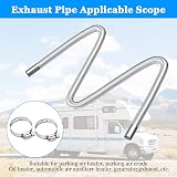 URAQT 25mm Stainless Steel Parking Heater Exhaust Pipe 120cm view 6