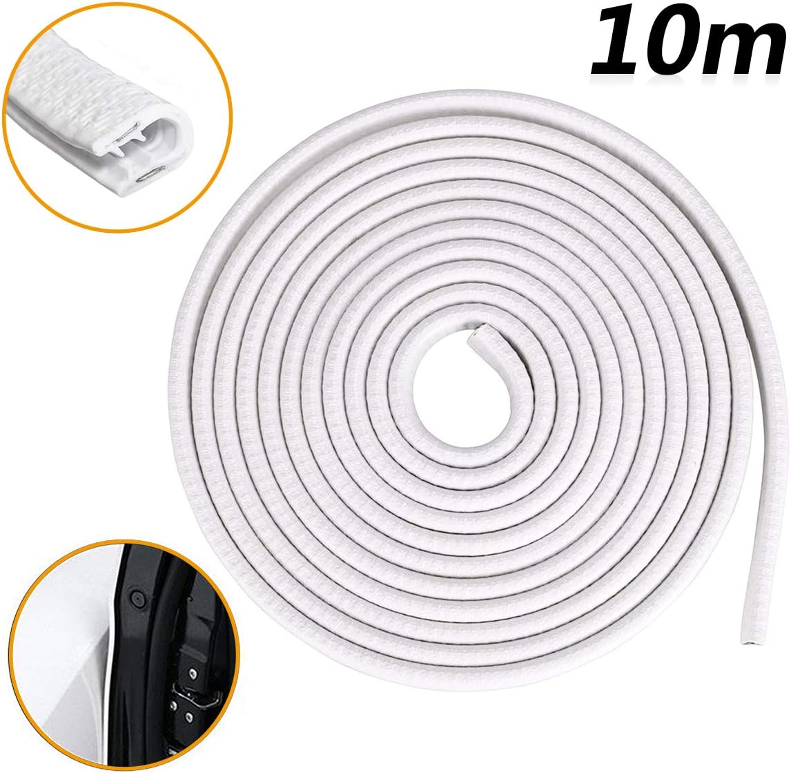 Storystore Car Door Edge Protector 32Ft(10M) Universal Fit U Shape Edge Trim Rubber Seal - Image 3