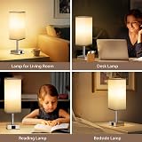 Aooshine Touch Bedside Lamps Set of 2 with USB-C A+ Charging Ports view 6