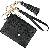 KNGITRYI Small Wristlet Wallets for Women RFID Credit Card Holder Wallet Keychain Wristlet Wallet Credit Card Wallets for Women (Black)