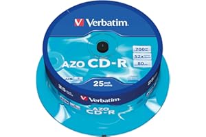 Verbatim CD-R 25Pk 48x 80Minute Super AZO Spindle