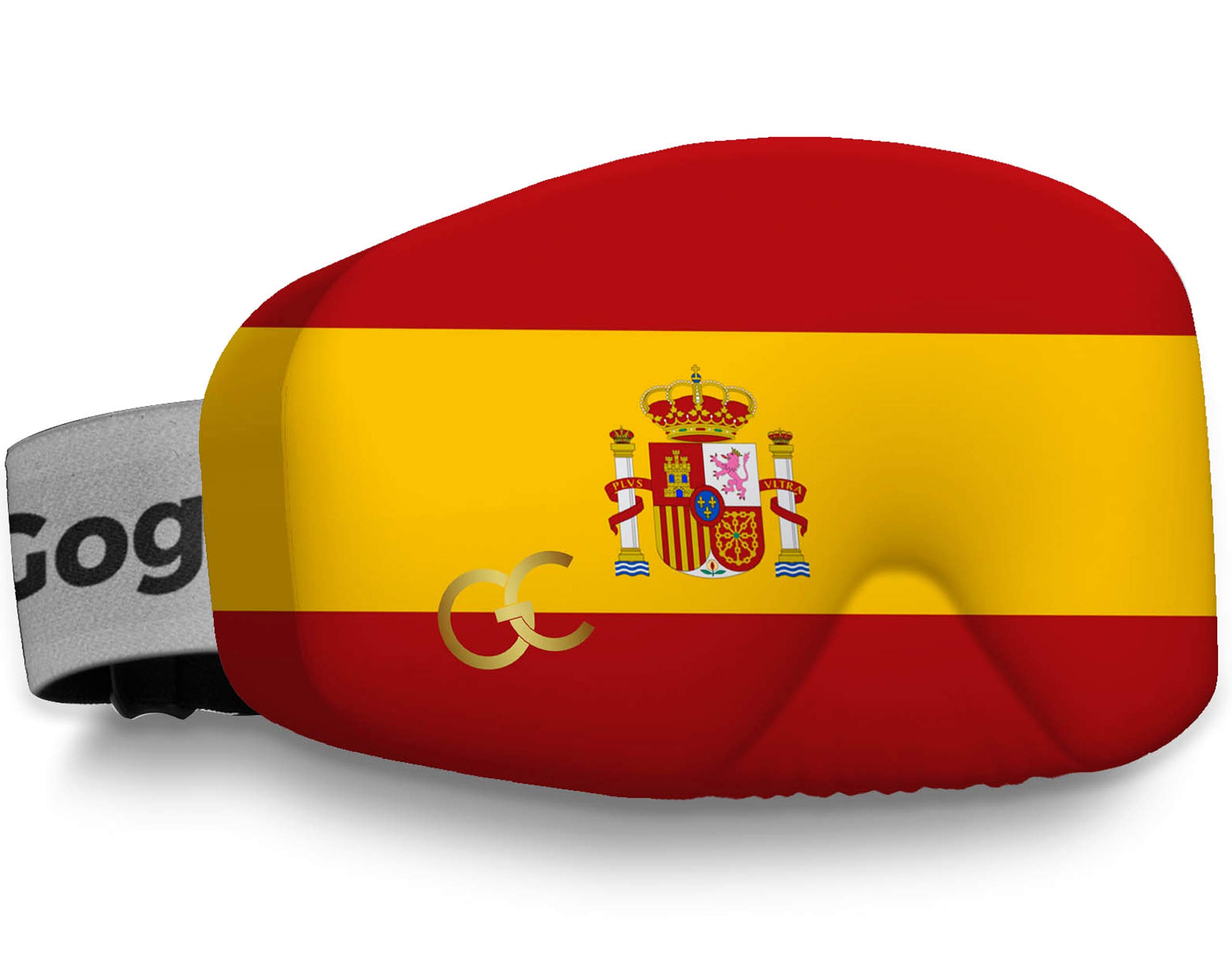 GogglesCover Ski Goggles Protective Cover, Protective Goggle Cover Portable, Ski Goggle Cover Sleeve Anti-Scratch, Ski Goggles Accessories, Ski Equipment, Spanish Flag Design