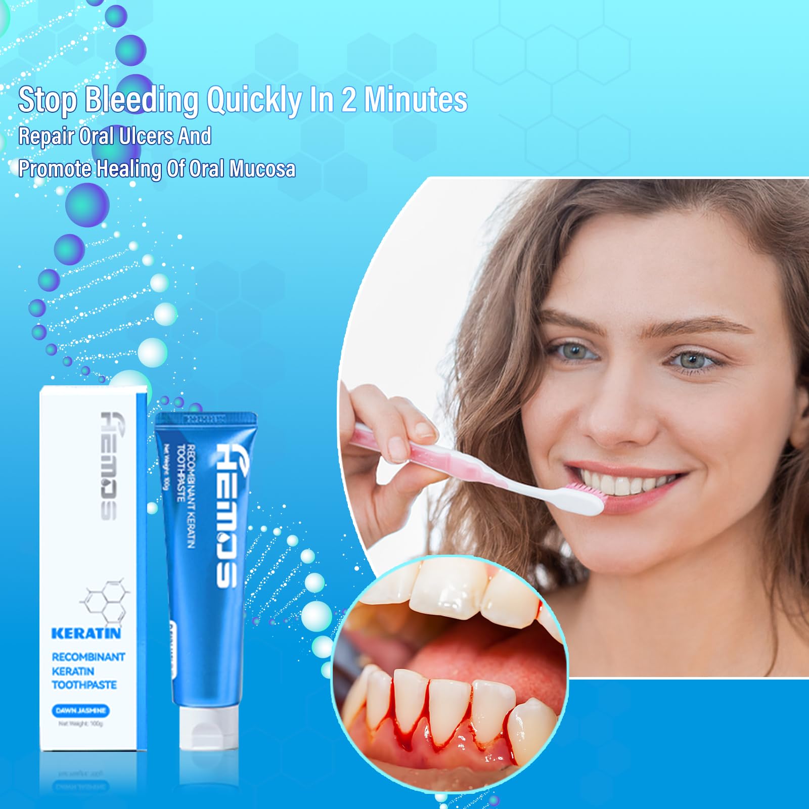 Mua 【5-Pack】World-First Recombinant Keratin Toothpaste, 2-Minute ...