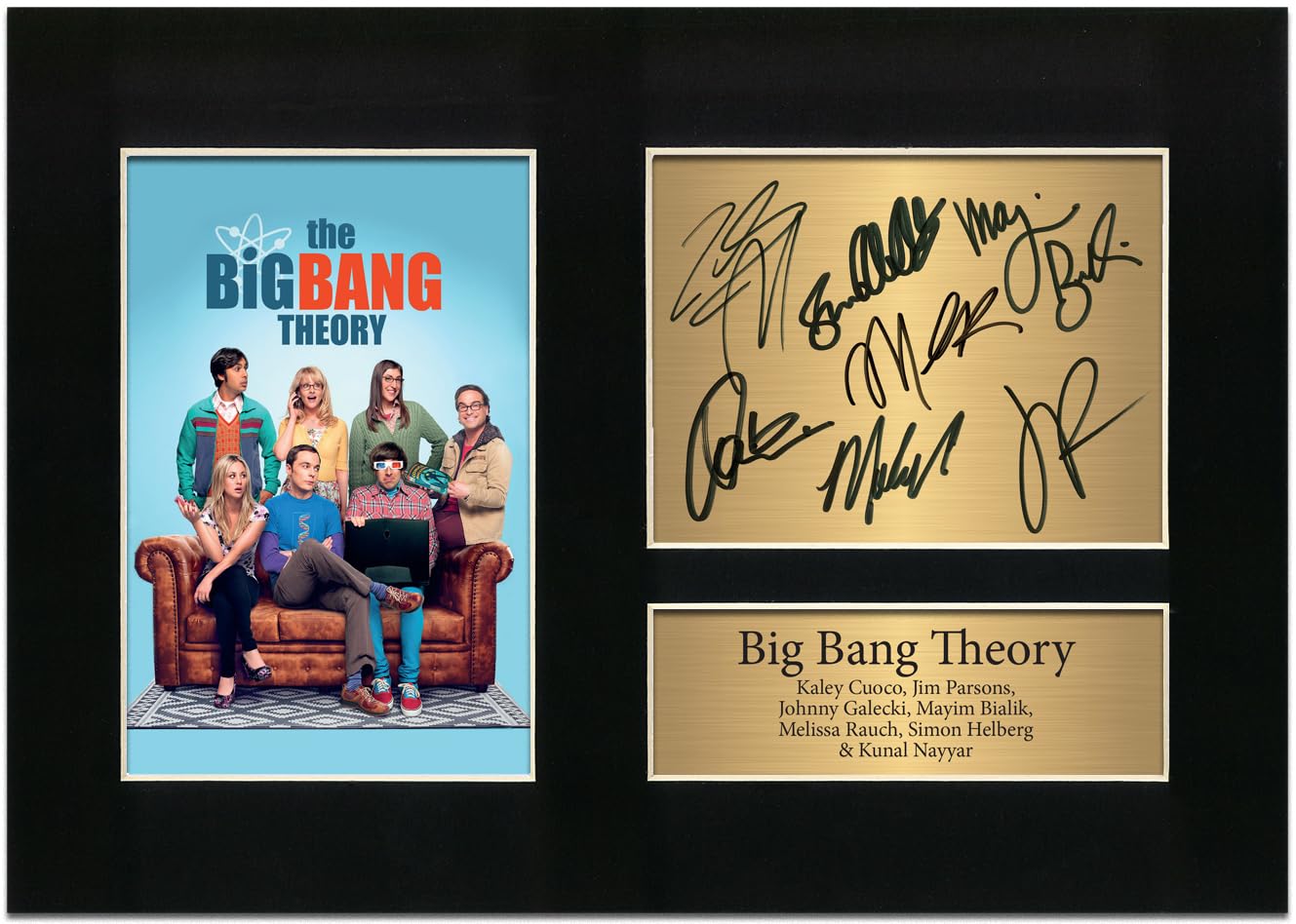 Zulu Image The Big Bang Theory Signed A4 Printed Autograph Photo Reproduction Print Picture Display No13, Black
