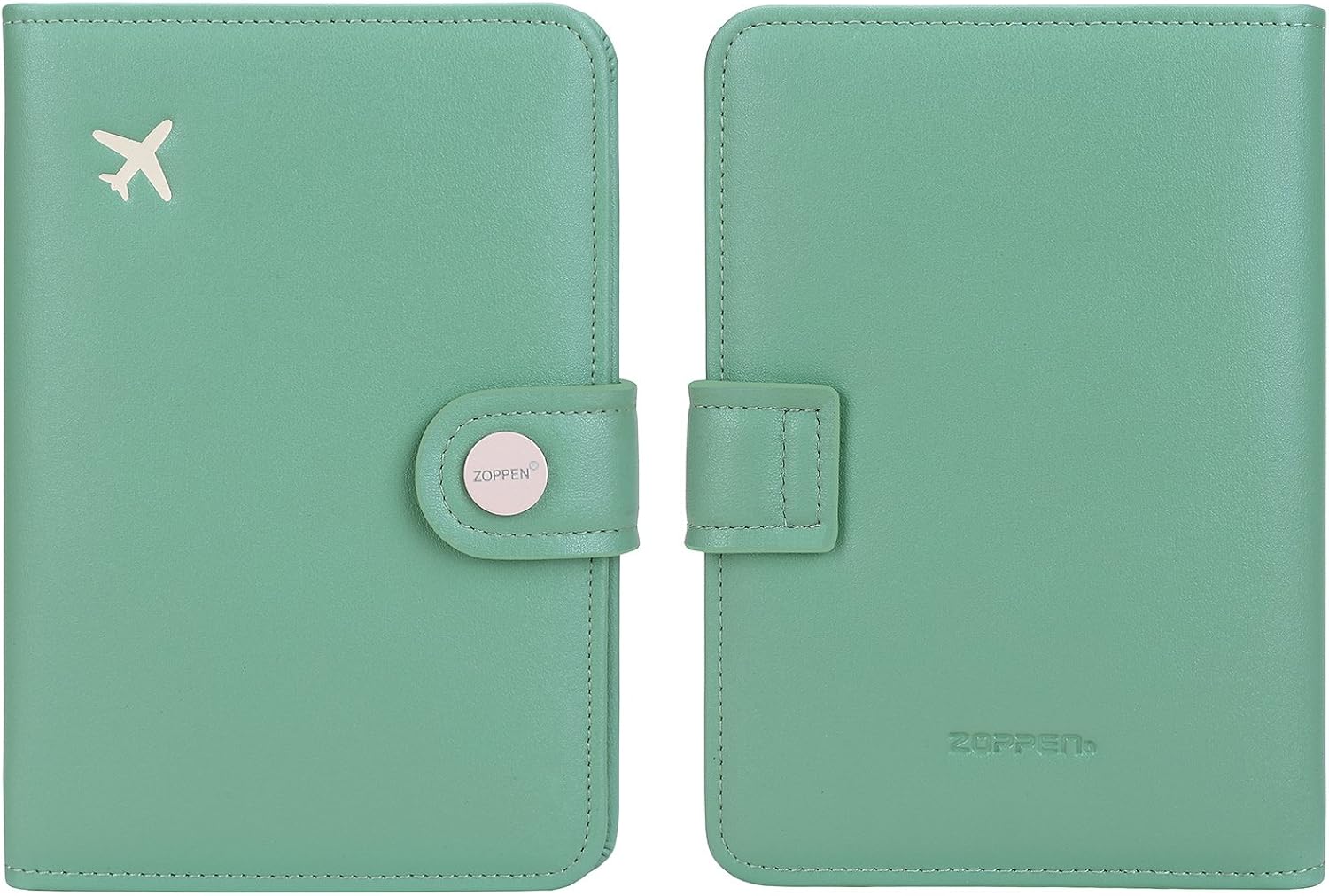  | Zoppen Passport Cover Rfid Blocking Travel Passport Wallet Slim Id Card Case (#35 Aqua Green) | Passport Covers