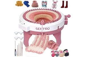 PKHOUHYI Sentro Knitting Machine,48 Needles Knitting Machine with Row Counter Automatic Circular Weaving Spinning Knitting Loom Machine Kit for Adults & Beginners for Scarves,Sweater,Hat