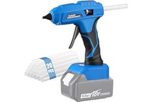 ZUYIYI Cordless Hot Glue Gun 100W for Makita 18V Battery, Full Size Electric Power Glue Gun, Wireless Gluegun w/ 20Pcs 7/16" Hot Glue Sticks for Crafting, DIY and Repairs (Battery NOT Included)