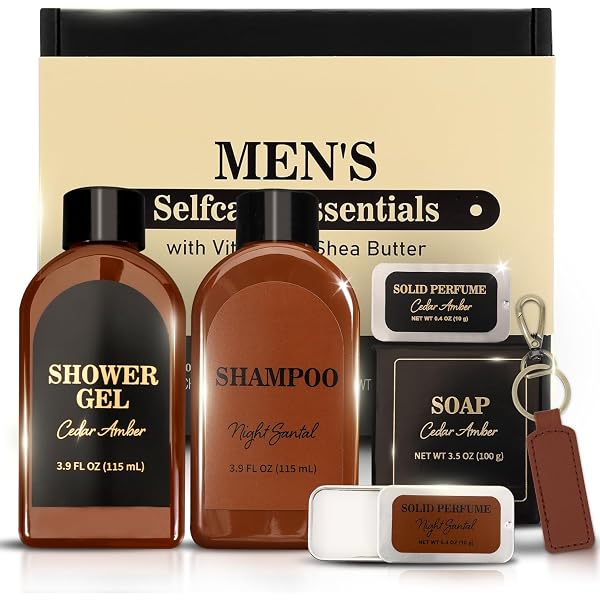 Spa Life Herren Bad & Body Set – Komplett Mit Duschgel, Lotion, Peeling & Mehr | Sandelholz Duft