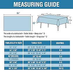 H.VERSAILTEX Linen Textured Tablecloth Rectangle 60