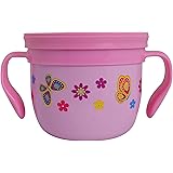 Eco Vessel Gobble N Go Stainless Steel Kid's Snack Cup with Slotted Silicone Top and Handle