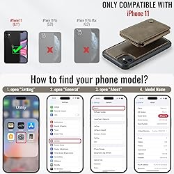 Usroom Compatible with Magsafe for iPhone 11 Wallet